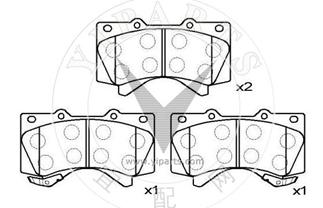 04465-60280 Brake pad set for TOYOTA 