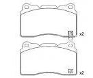 89047725 Brake pad set for Mitsubishi 